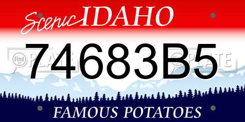 74683B5 Idaho License Plate