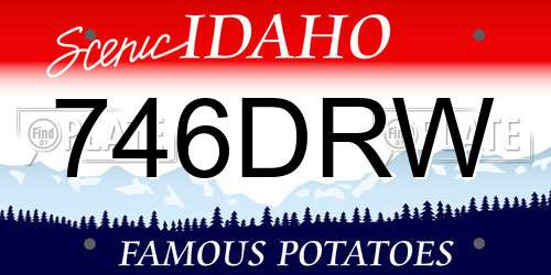 746DRW Idaho License Plate