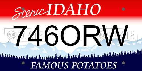 746ORW Idaho License Plate