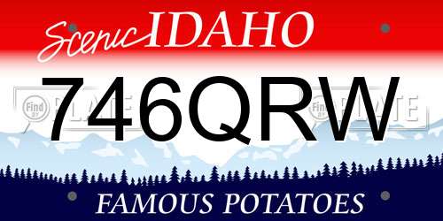746QRW Idaho License Plate