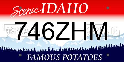 746ZHM Idaho License Plate