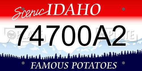74700A2 Idaho License Plate