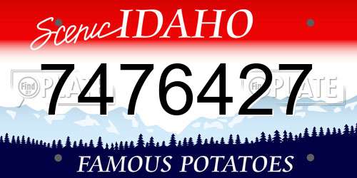 7476427 Idaho License Plate