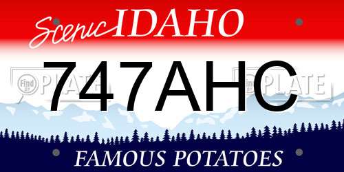 747AHC Idaho License Plate