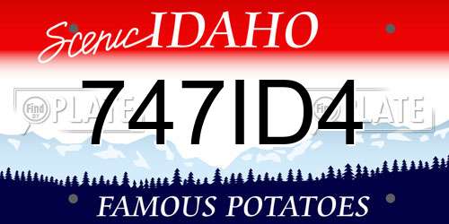 747ID4 Idaho License Plate