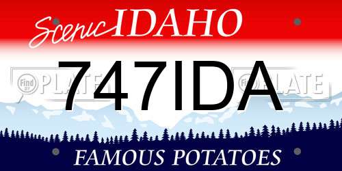 747IDA Idaho License Plate