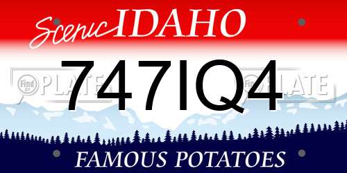747IQ4 Idaho License Plate