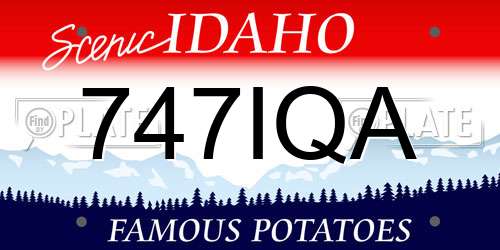 747IQA Idaho License Plate