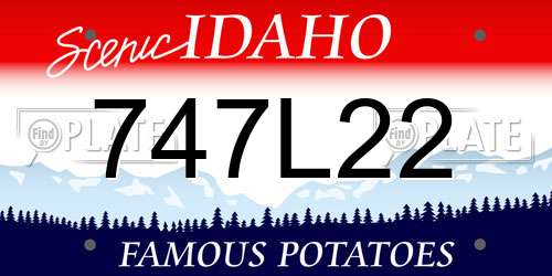 747L22 Idaho License Plate