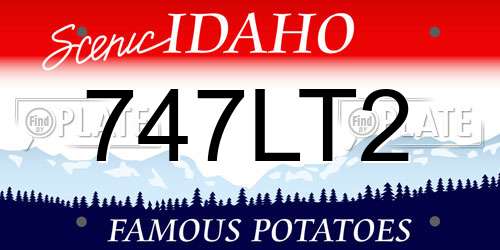 747LT2 Idaho License Plate