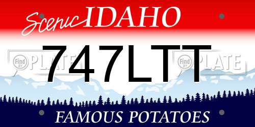 747LTT Idaho License Plate