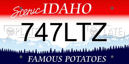 747LTZ Idaho License Plate