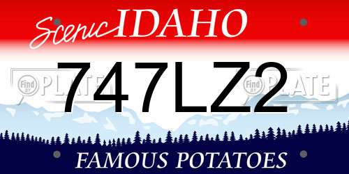 747LZ2 Idaho License Plate