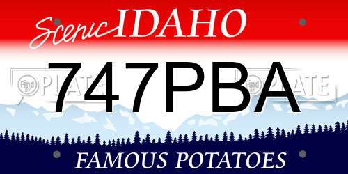 747PBA Idaho License Plate