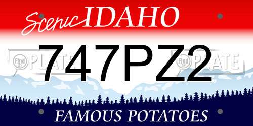747PZ2 Idaho License Plate