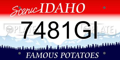 7481GI Idaho License Plate
