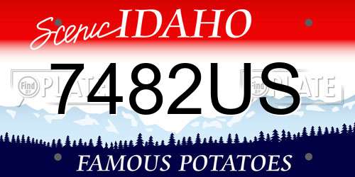 7482US Idaho License Plate