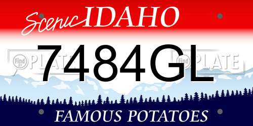 7484GL Idaho License Plate