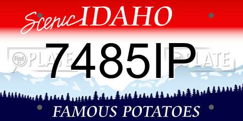 7485IP Idaho License Plate