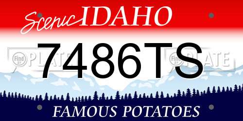 7486TS Idaho License Plate