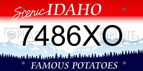 7486XO Idaho License Plate