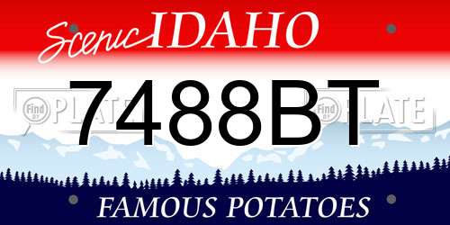 7488BT Idaho License Plate