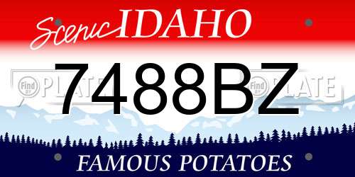 7488BZ Idaho License Plate