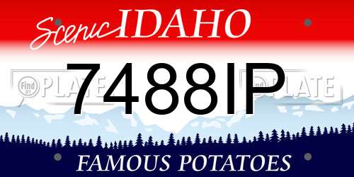 7488IP Idaho License Plate