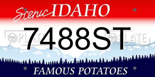 7488ST Idaho License Plate