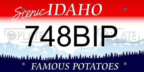 748BIP Idaho License Plate