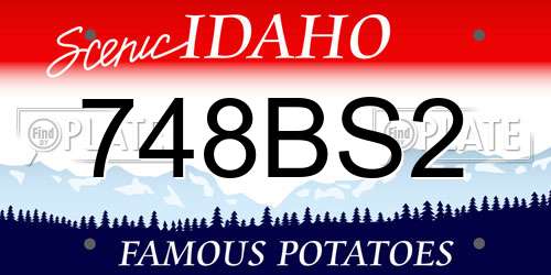 748BS2 Idaho License Plate