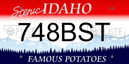 748BST Idaho License Plate