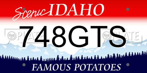 748GTS Idaho License Plate