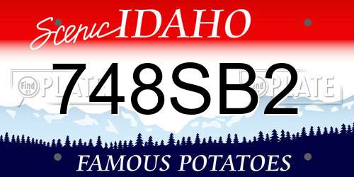 748SB2 Idaho License Plate