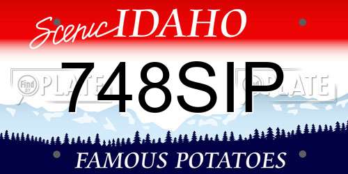 748SIP Idaho License Plate