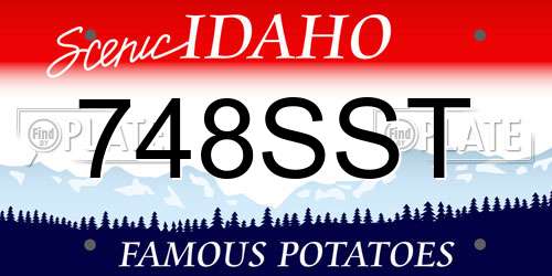 748SST Idaho License Plate