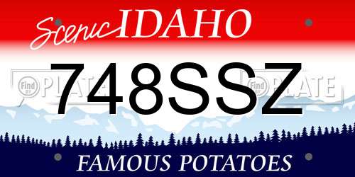 748SSZ Idaho License Plate