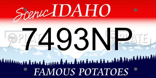 7493NP Idaho License Plate