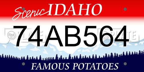 74AB564 Idaho License Plate