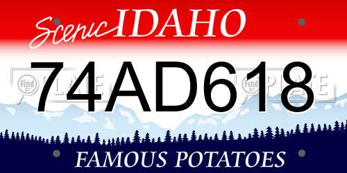 74AD618 Idaho License Plate