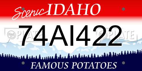 74AI422 Idaho License Plate