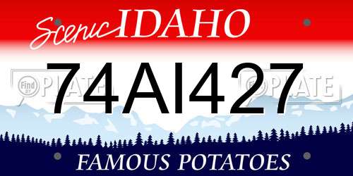 74AI427 Idaho License Plate