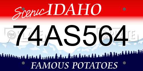 74AS564 Idaho License Plate