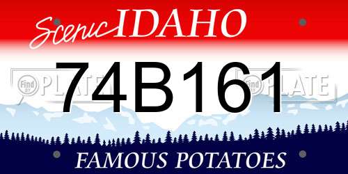 74B161 Idaho License Plate