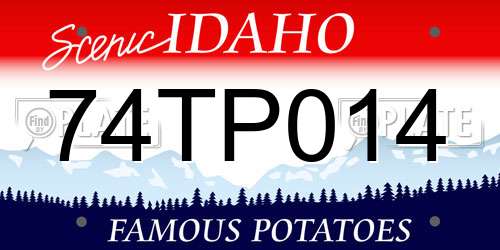 74TP014 Idaho License Plate