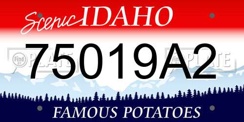75019A2 Idaho License Plate