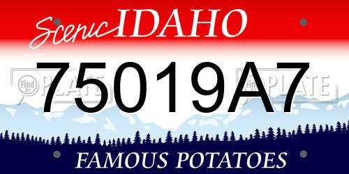 75019A7 Idaho License Plate