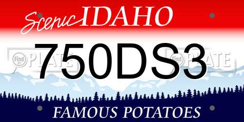 750DS3 Idaho License Plate