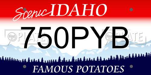 750PYB Idaho License Plate