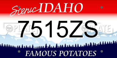 7515ZS Idaho License Plate